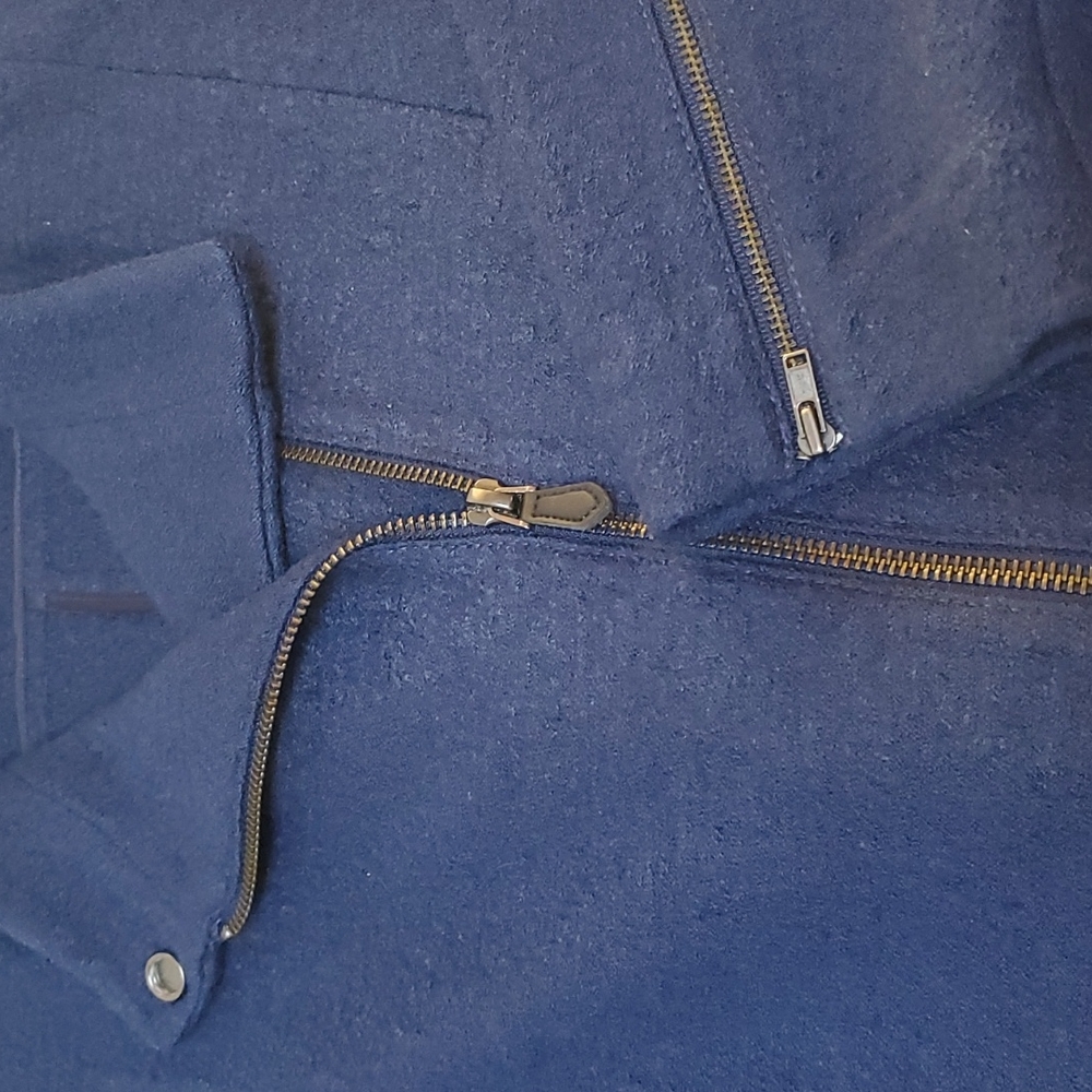 NWOT TALBOTS Blue Zippered Jacket - Picture 7 of 9